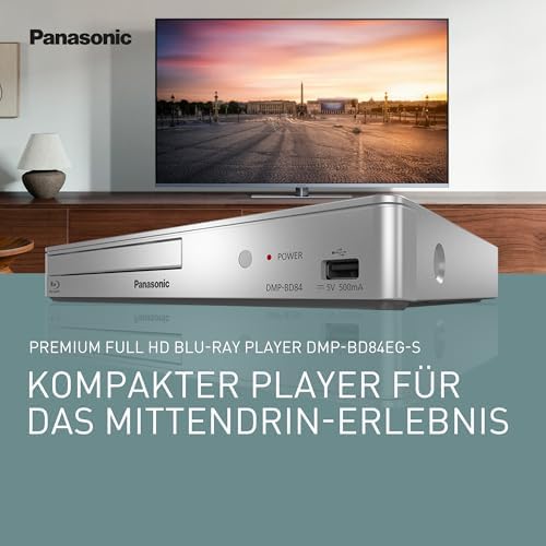  Panasonic DMP-BD84EG-S Smart Blu-ray/DVD-Player für Music-Liebhaber mit Internet-Apps und hochauflösendem Audio.
| Pana